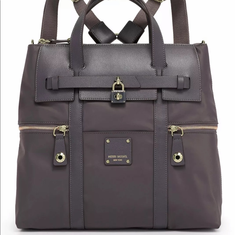 Henri Bendel Jetsetter Convertible Backpack! Gray